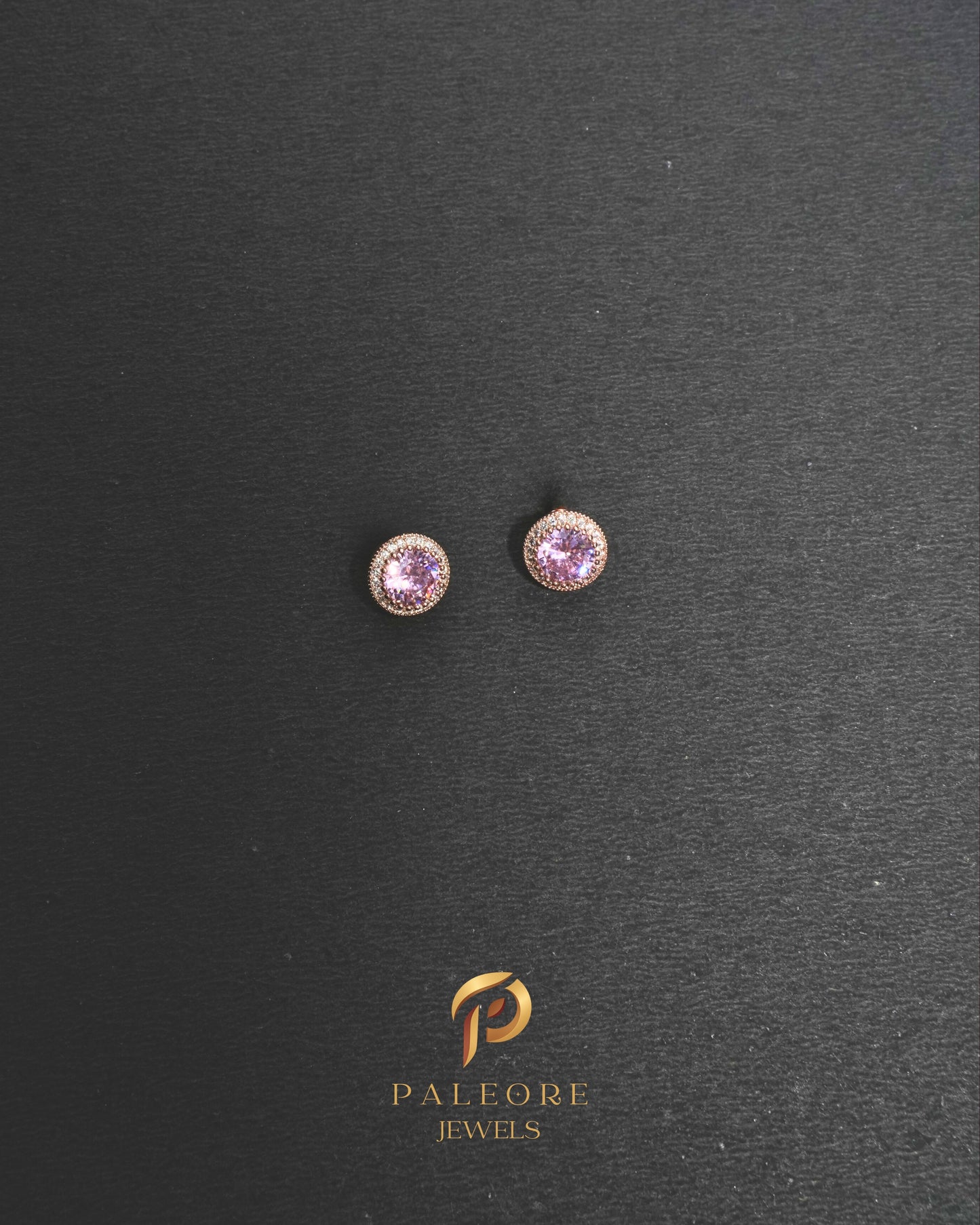 Lunara – Lavender Stone Brass & Rhodium-Plated Neckpiece Set