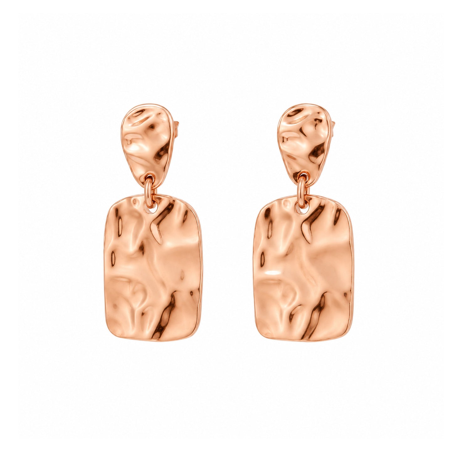Abstract Elegance Earrings 18K Rose Gold Plated