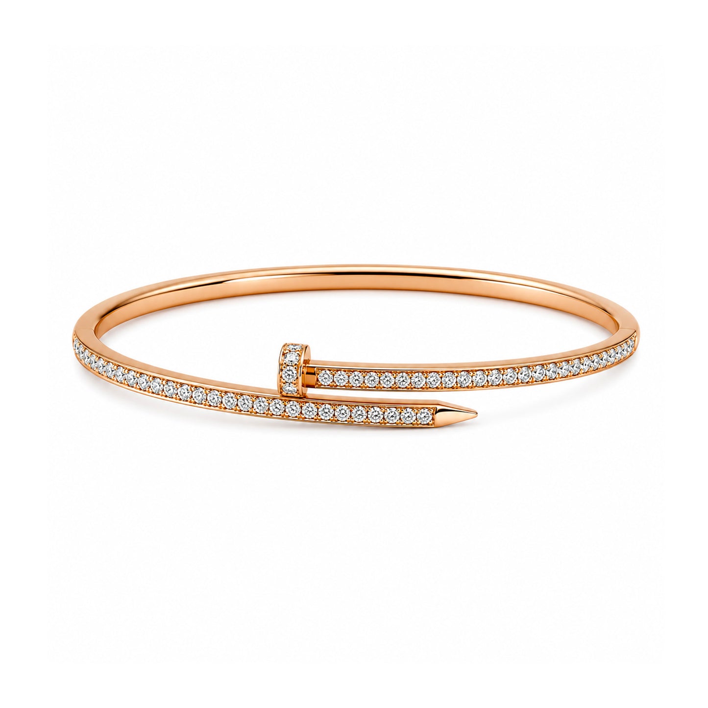 Nail Luxe – Rose Gold-Plated Statement Bangle