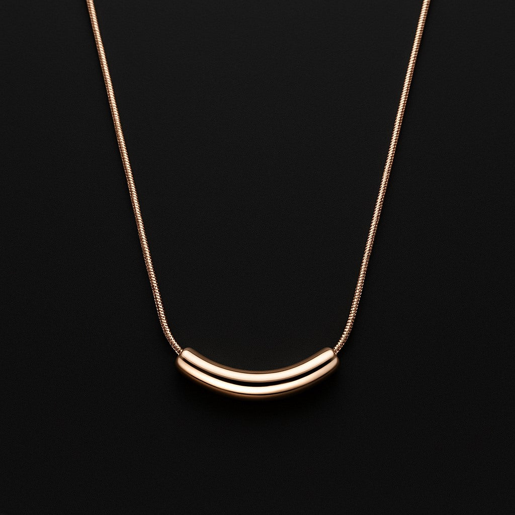 ArcEase 18K Rose Gold-Plated Minimal Curve Neckpiece