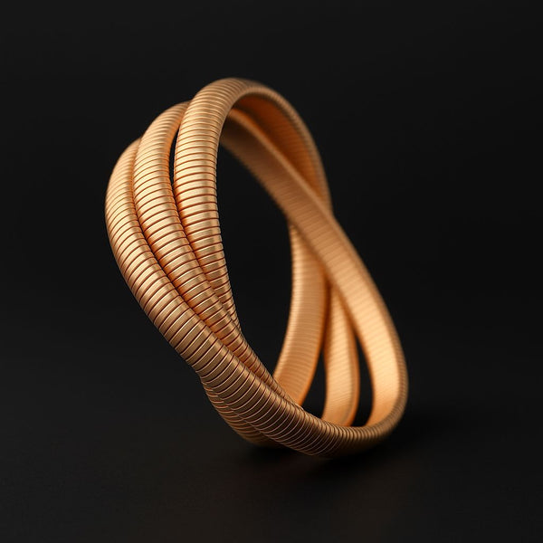 Twist Coil Rose Gold Plated Bracelet