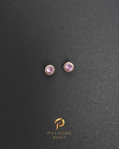 Lunara – Lavender Stone Brass & Rhodium-Plated Neckpiece Set