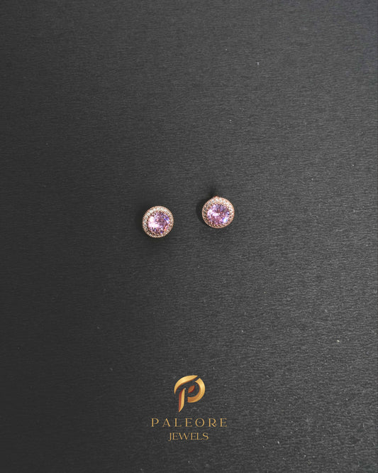 Lunara – Lavender Stone Brass & Rhodium-Plated Neckpiece Set