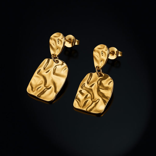 Abstract Elegance Earrings 18K Gold Plated