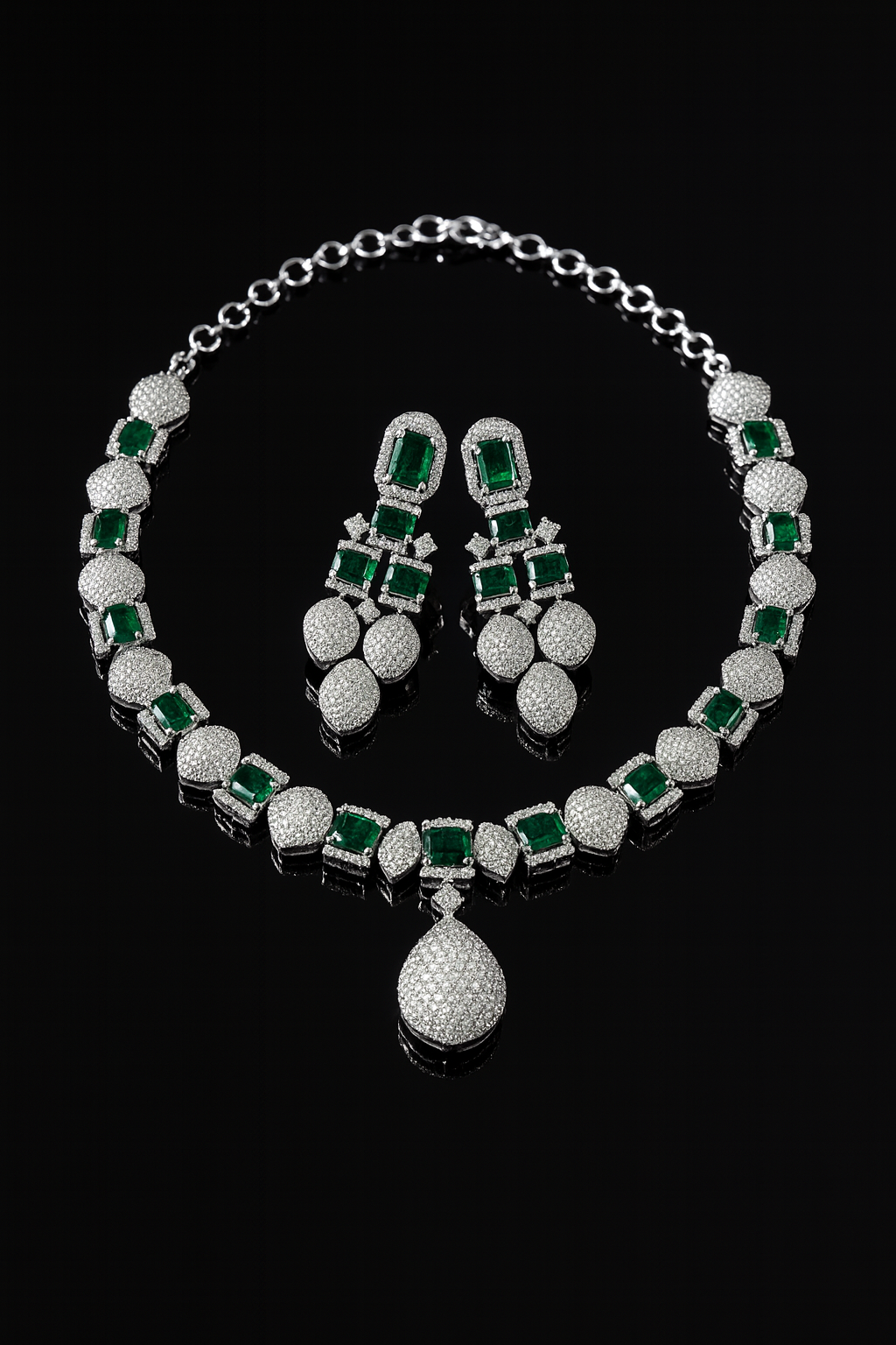 Emerald Radiance Necklace Set
