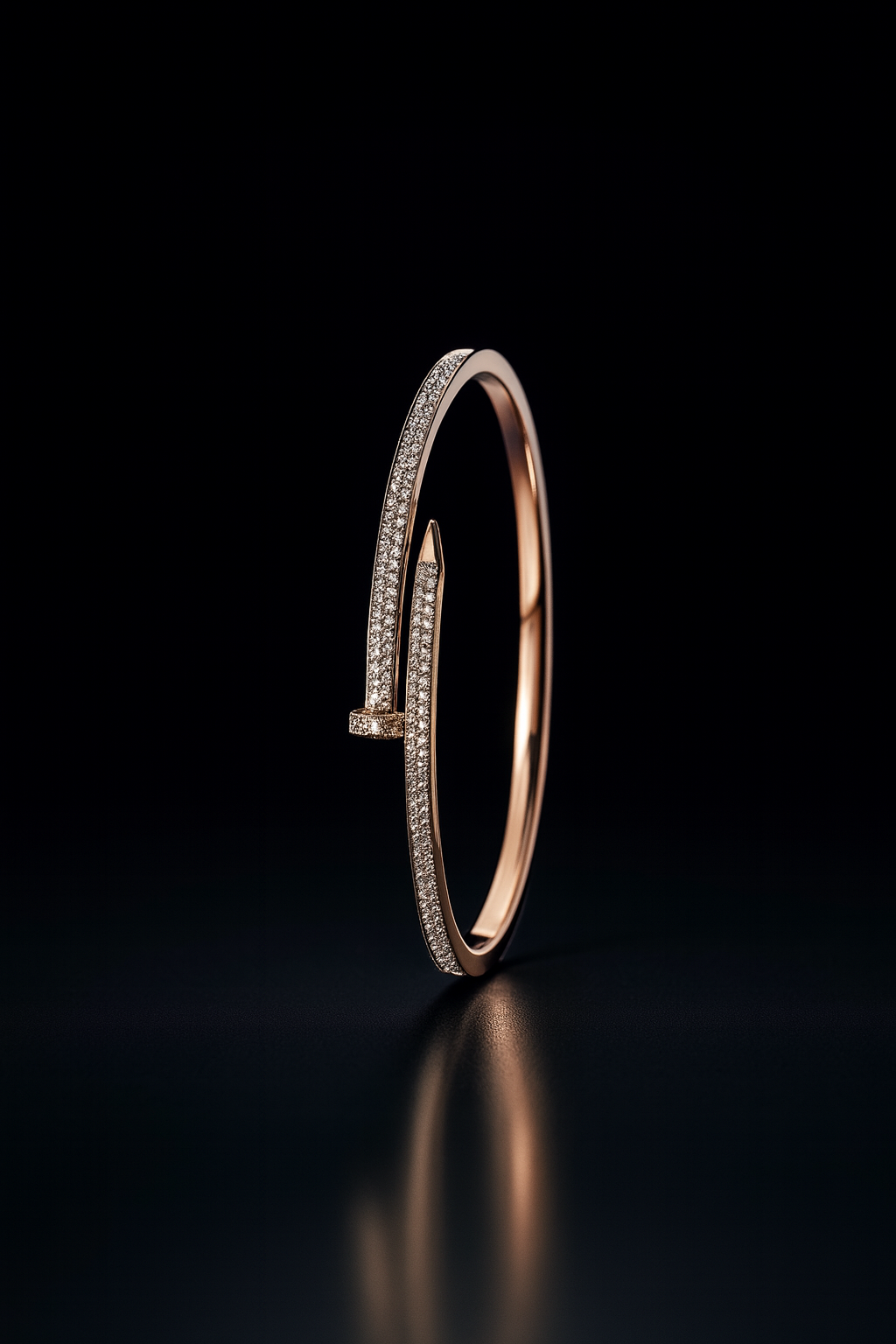 Nail Luxe – Rose Gold-Plated Statement Bangle