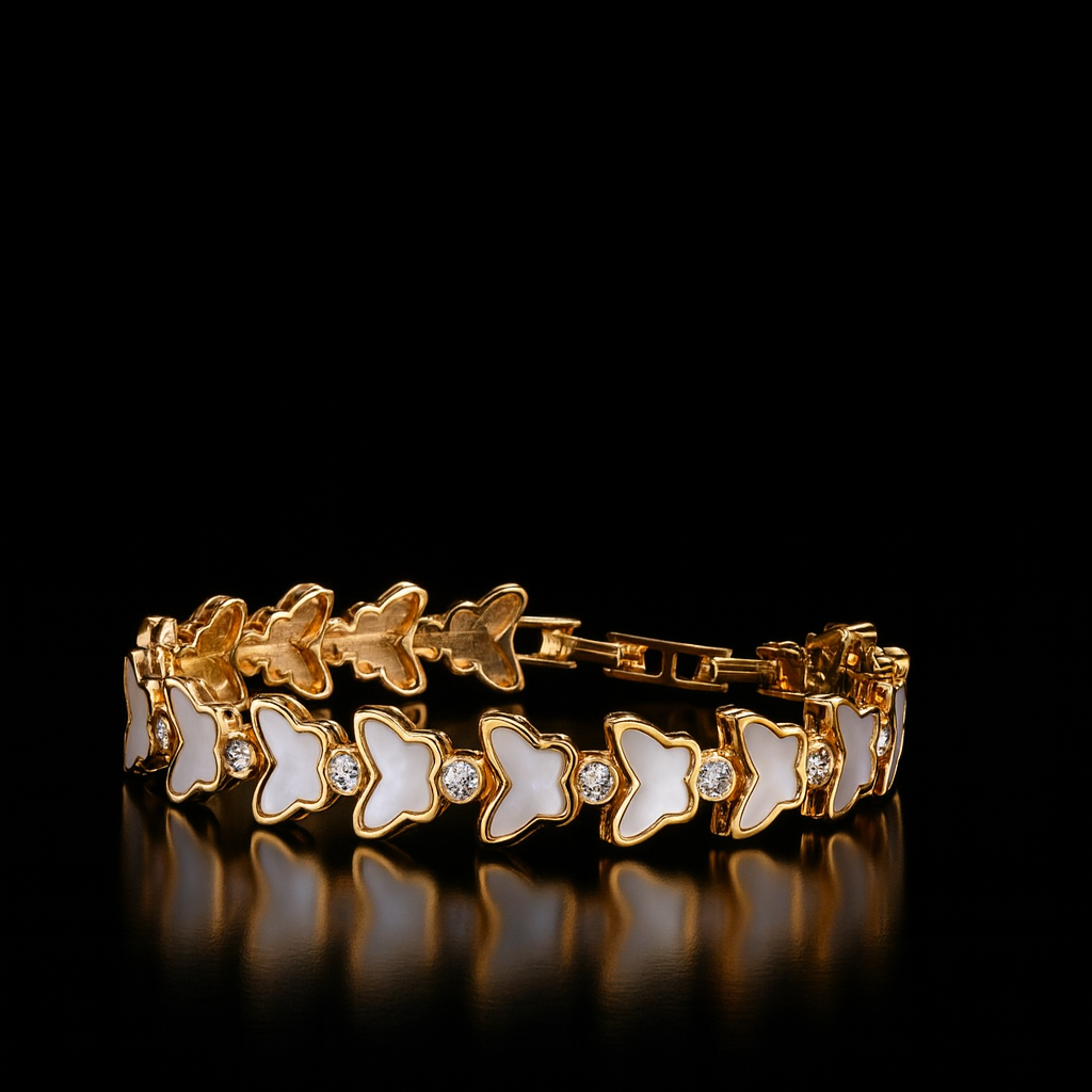 Elysian Wings – Gold-Plated Butterfly Bracelet