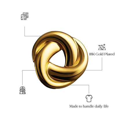 Golden Twist 18k Gold Plated Earrings
