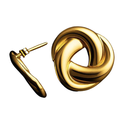 Golden Twist 18k Gold Plated Earrings