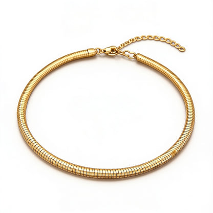 Bold Statement Choker Gold Finish