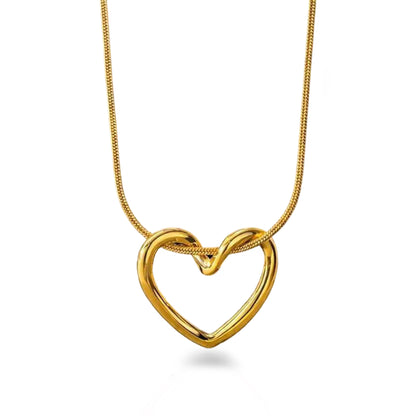 Open Heart 18k Gold Plated Neckpiece