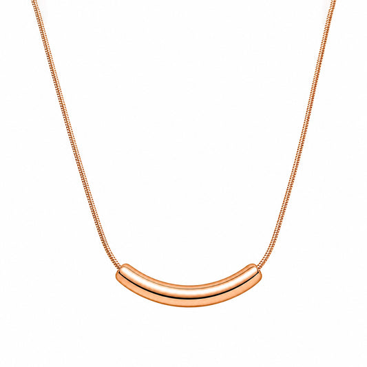 ArcEase 18K Rose Gold-Plated Minimal Curve Neckpiece