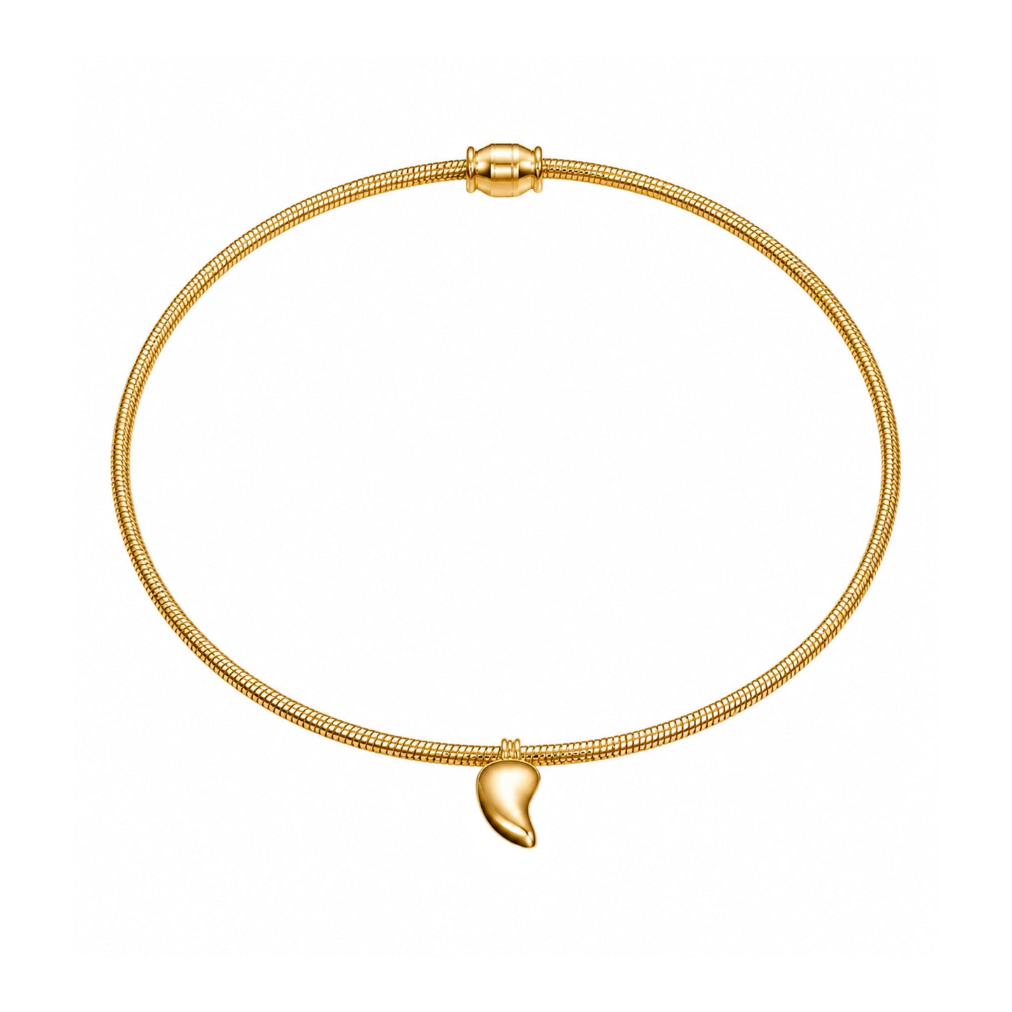 Sculpted Teardrop Magnetic 18k Gold Plated Choker