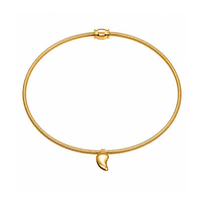 Sculpted Teardrop Magnetic 18k Gold Plated Choker