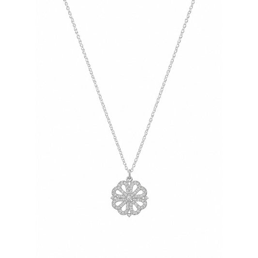 Clover Hearts Magnetic Silver Plated Neckpiece