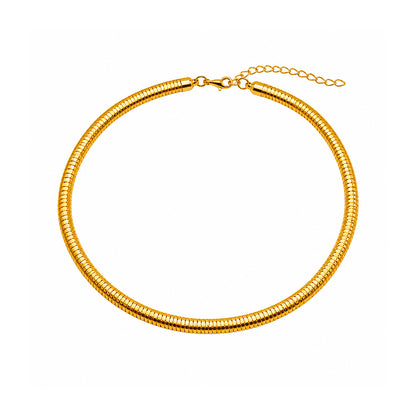 Bold Statement Choker Gold Finish