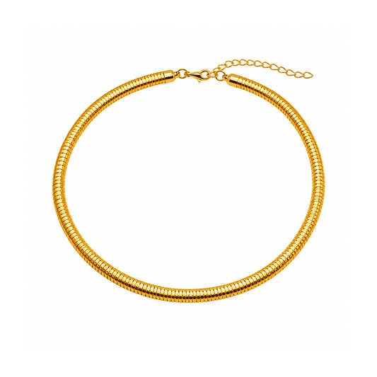 Bold Statement Choker Gold Finish