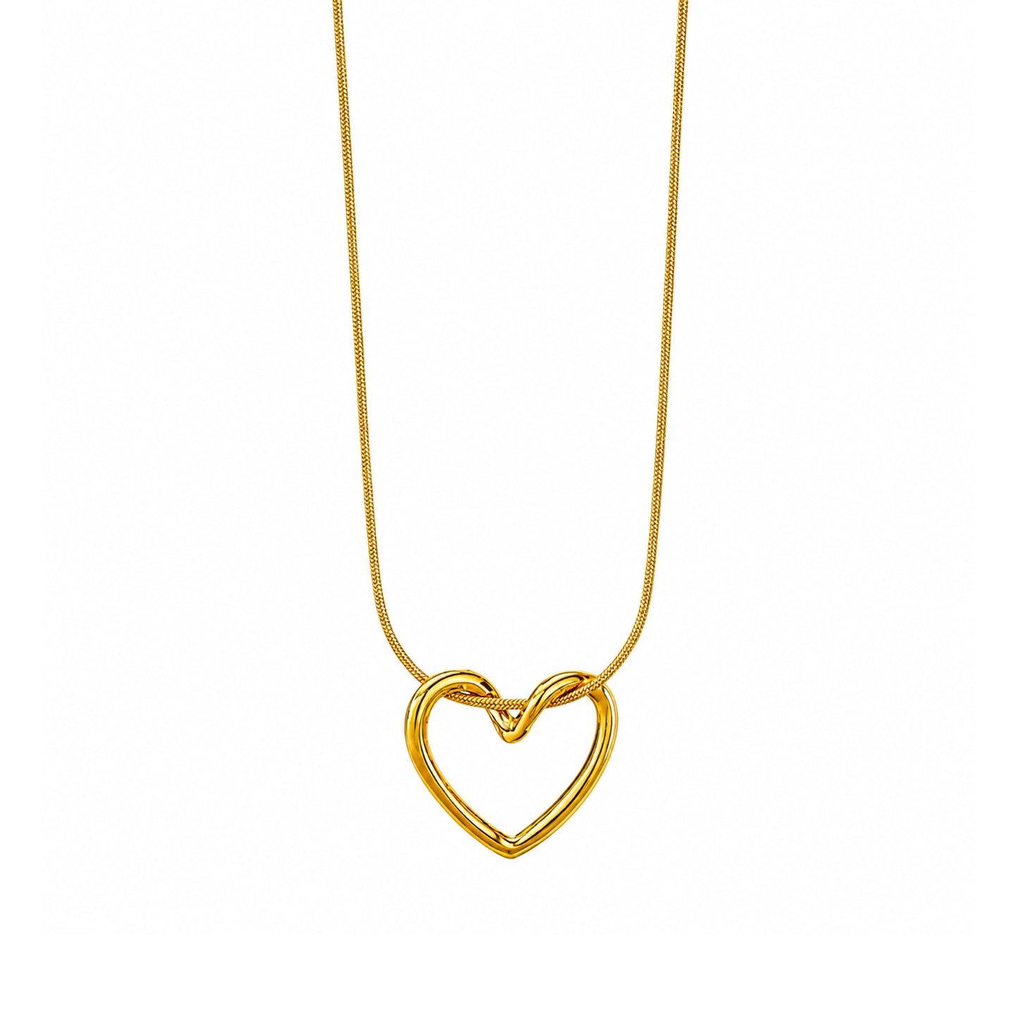 Open Heart 18k Gold Plated Neckpiece