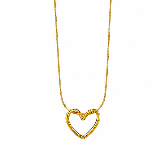 Open Heart 18k Gold Plated Neckpiece