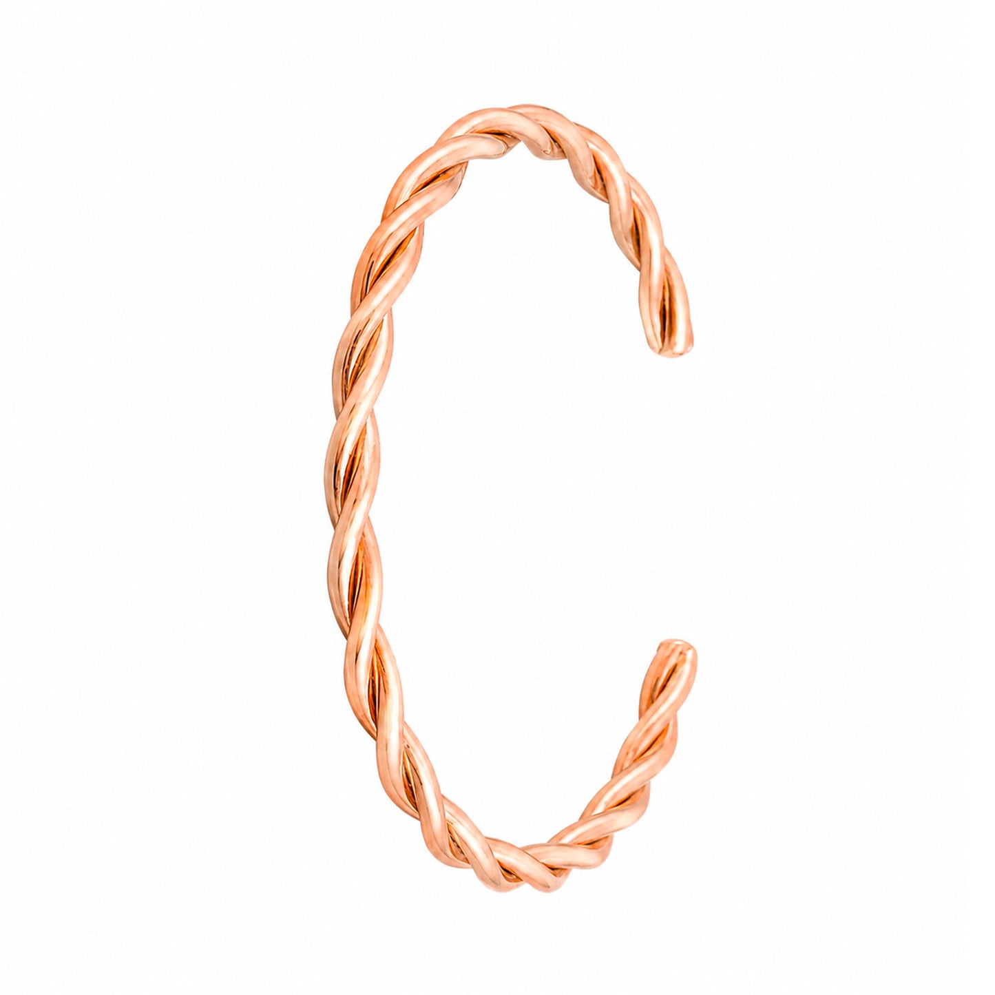 Twisted Rope 18k Rose Gold Plated Bracelet