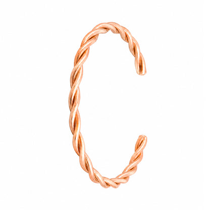 Twisted Rope 18k Rose Gold Plated Bracelet
