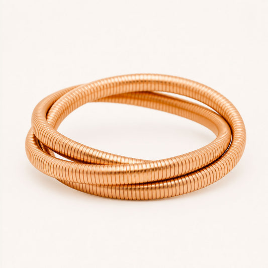 Twist Coil Rose Gold Plated Bracelet