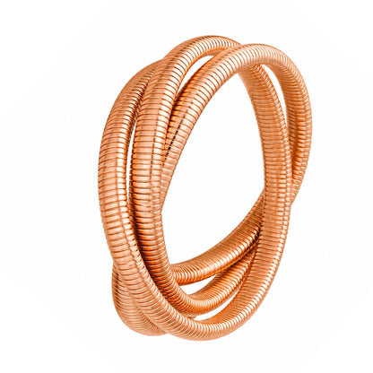 Twist Coil Rose Gold Plated Bracelet