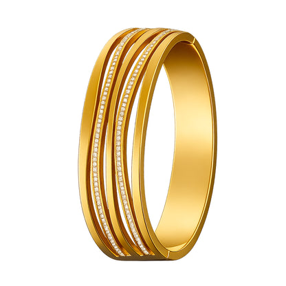 Triple Wave 18k Gold Plated Bracelet