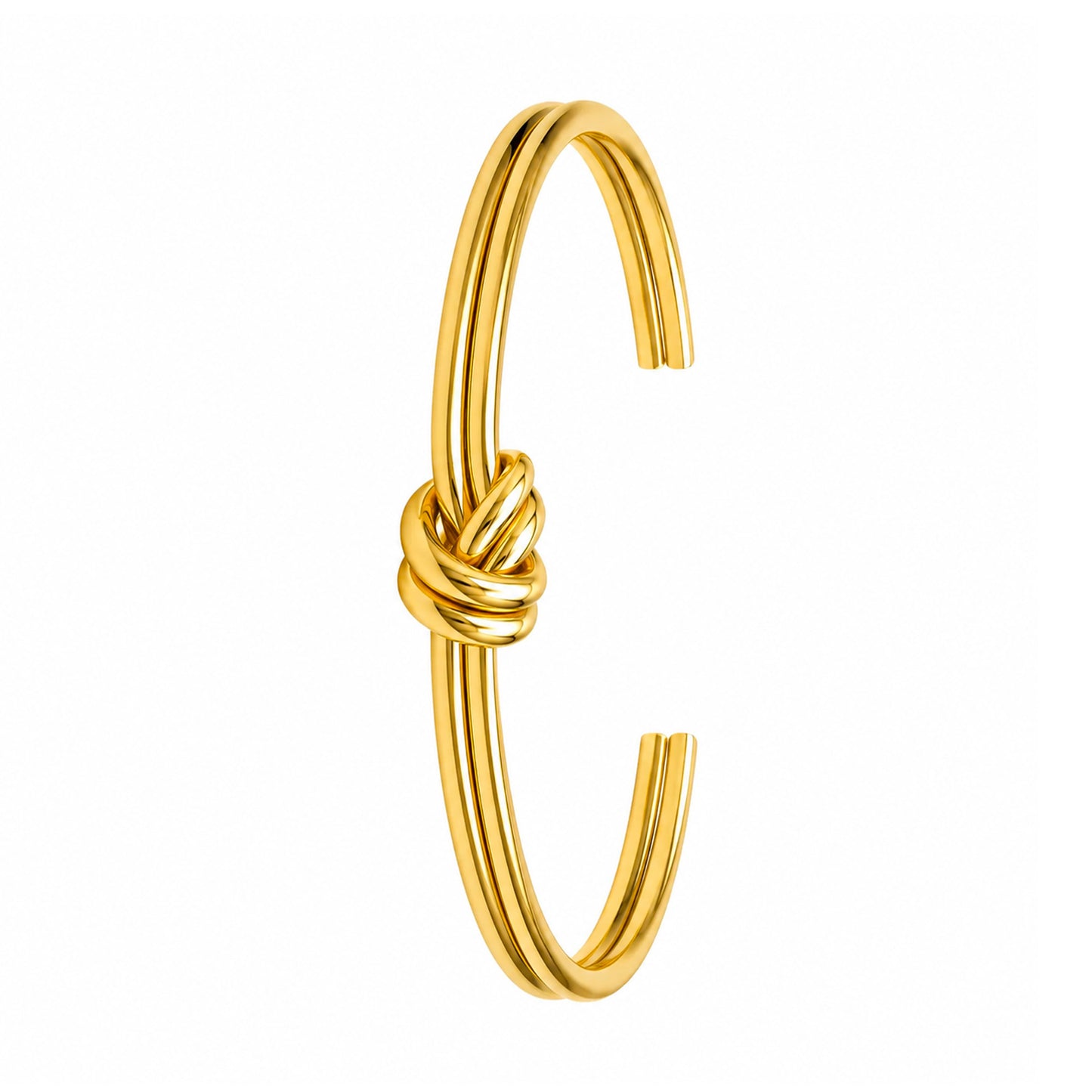 Timeless Knot 18k Gold Plated Cuff Bracelet