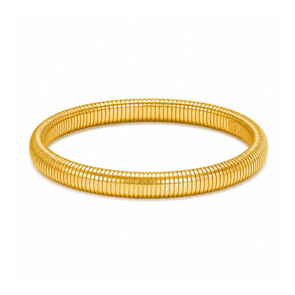Snakeskin Bangle with 18K Real Gold Plating