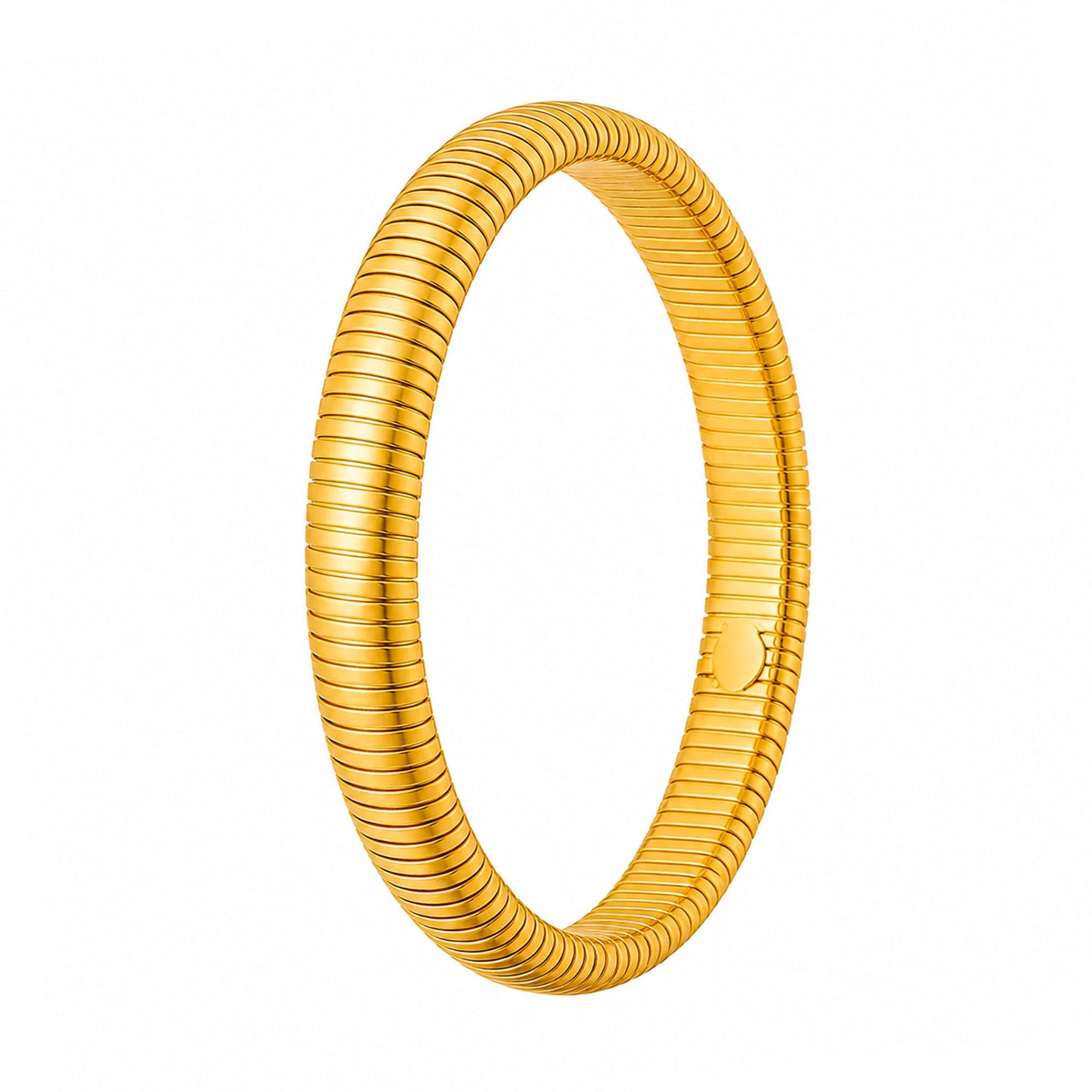 Snakeskin Bangle with 18K Real Gold Plating
