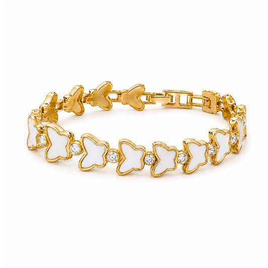 Elysian Wings – Gold-Plated Butterfly Bracelet