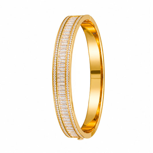 Baguette Line 18k Gold Plated Bracelet