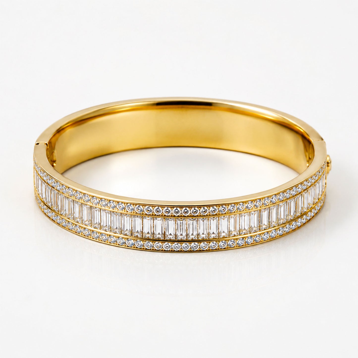 Baguette Line 18k Gold Plated Bracelet