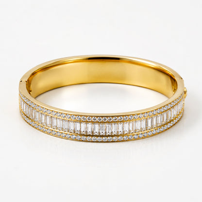 Baguette Line 18k Gold Plated Bracelet