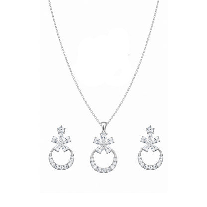Crystal Bloom Neckpiece Set