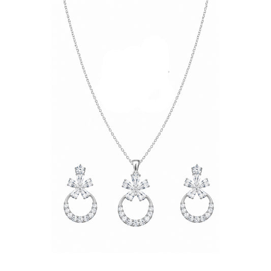 Crystal Bloom Neckpiece Set