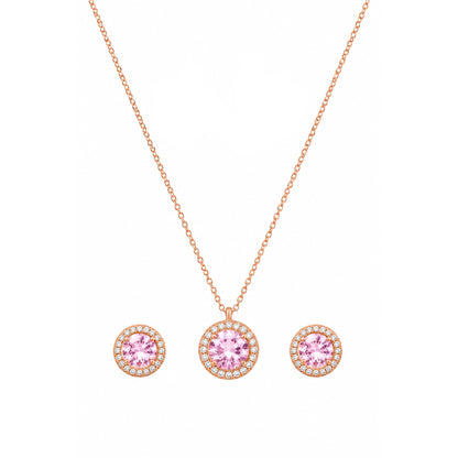Lunara – Lavender Stone Rose Gold plated Neckpiece Set