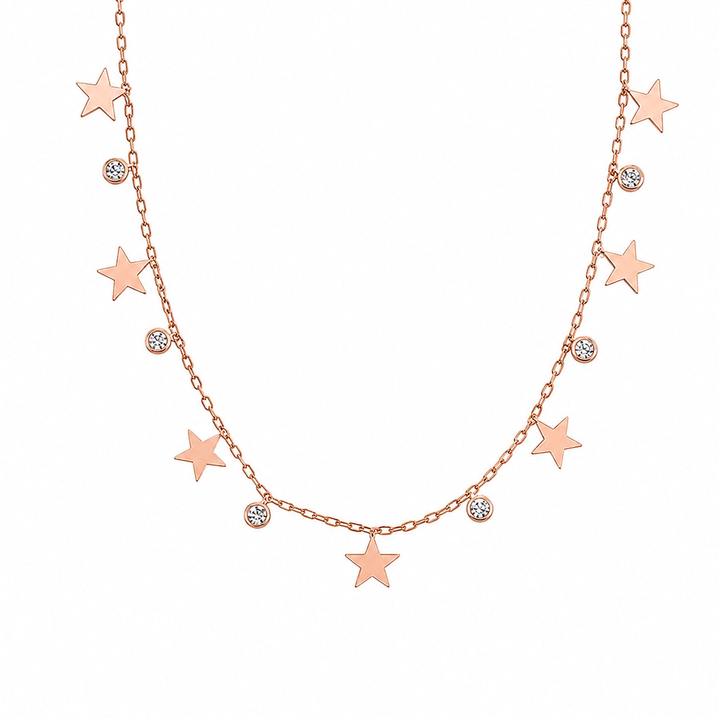 Stellar Charm – Rose Gold-Plated Star Necklace
