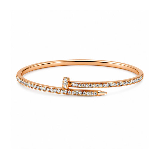 Nail Luxe – Rose Gold-Plated Statement Bangle