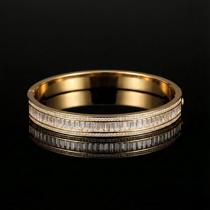 Baguette Line 18k Gold Plated Bracelet