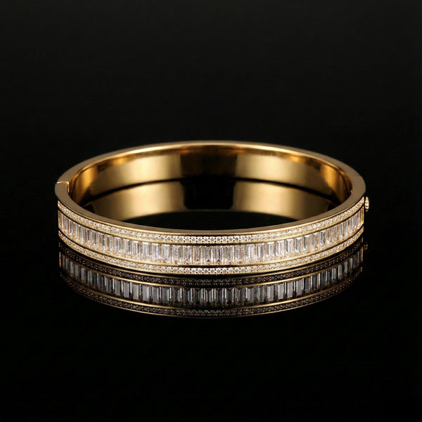 Baguette Line 18k Gold Plated Bracelet