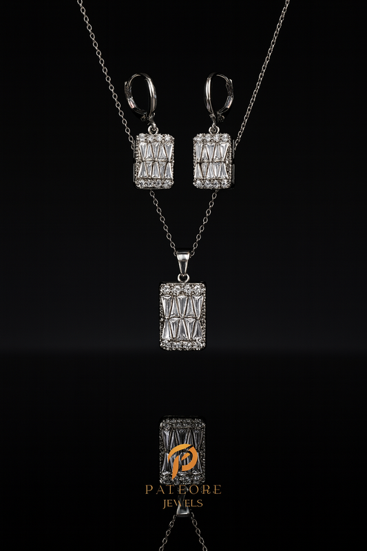 Baguette Glow Neckpiece Set