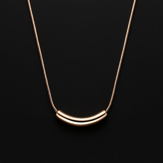 ArcEase 18K Rose Gold-Plated Minimal Curve Neckpiece