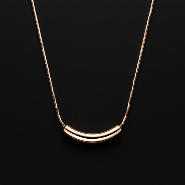 ArcEase 18K Rose Gold-Plated Minimal Curve Neckpiece