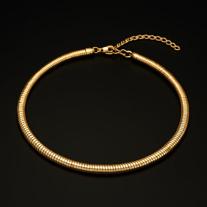 Bold Statement Choker Gold Finish
