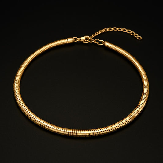 Bold Statement Choker Gold Finish