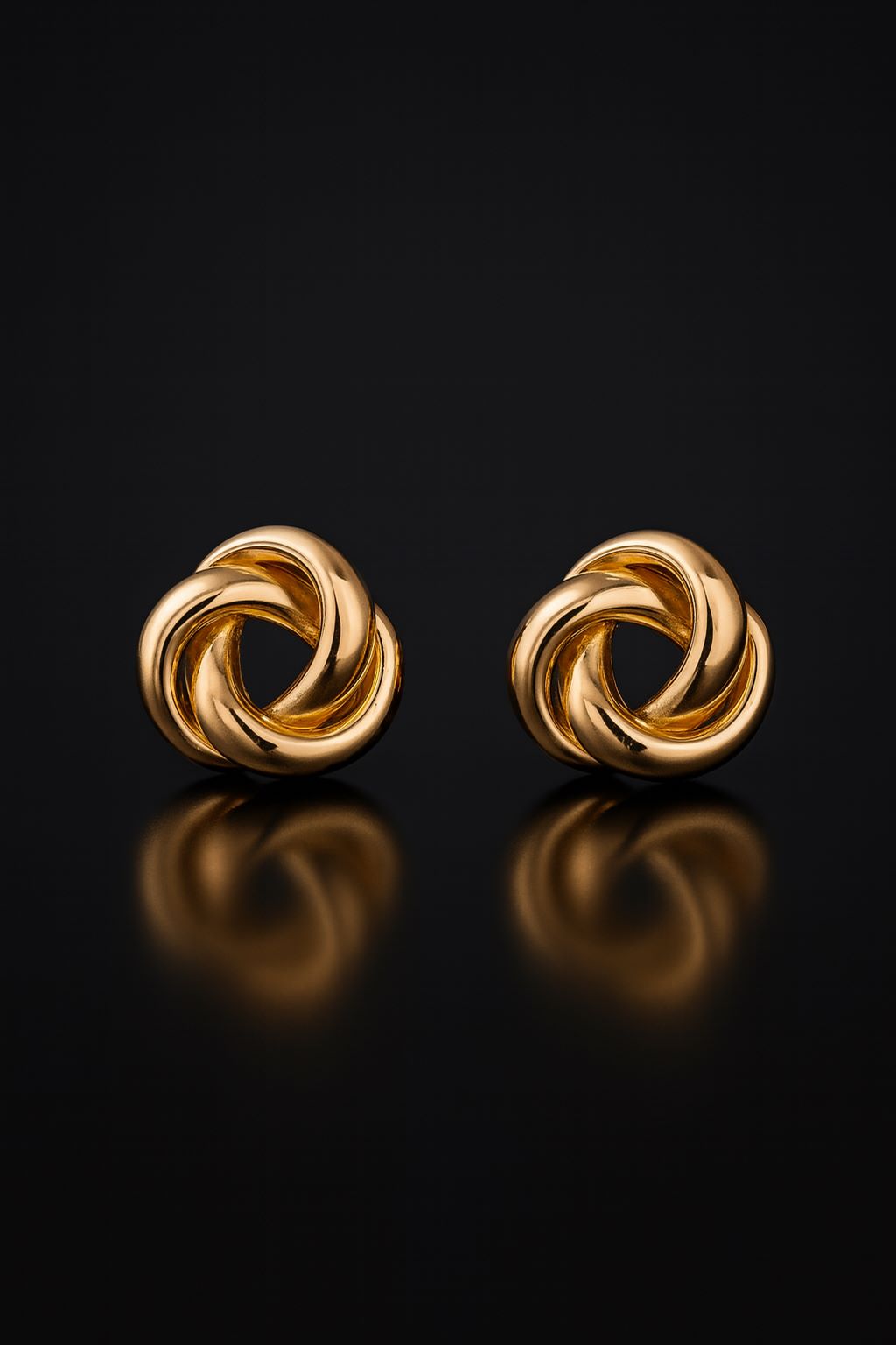 Golden Twist 18k Gold Plated Earrings
