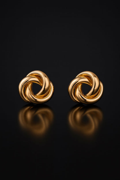 Golden Twist 18k Gold Plated Earrings