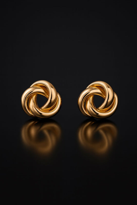 Golden Twist 18k Gold Plated Earrings